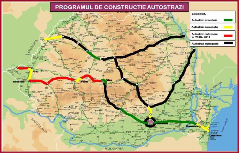 Harta AutostrÄƒzilor Din Romania Cum Va ArÄƒta Infrastructura RutierÄƒ In 2013 In Viziunea Guvernului Boc