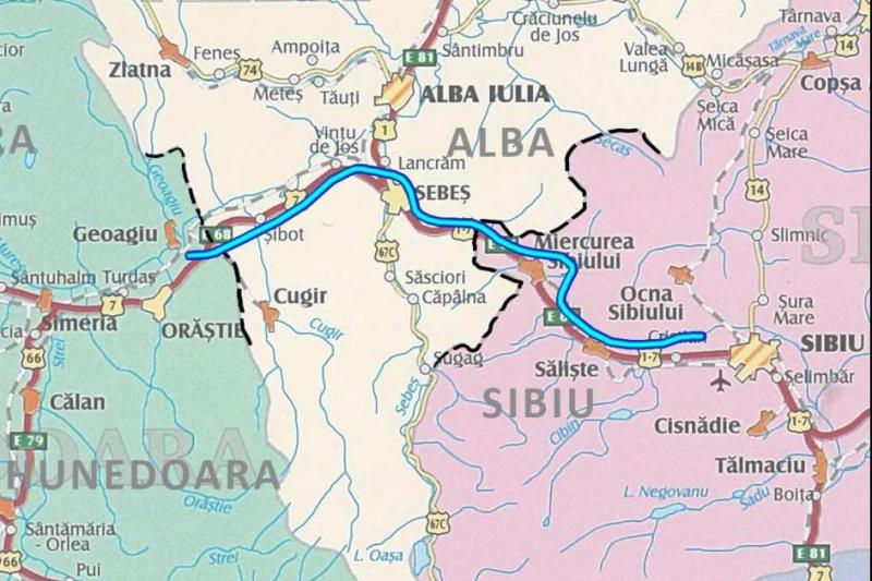 harta sibiu orastie Autostrada Orăștie Sibiu va avea cel mai mare viaduct din România 