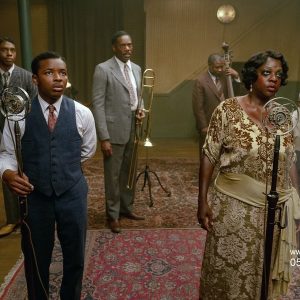 MA RAINEY'S BLACK BOTTOM, from left: Chadwick Boseman, Dusan Brown, Colman Domingo, Michael Potts, Viola Davis, Glynn Turman, 2020.,Image: 576051931, License: Rights-managed, Restrictions: missing, Model Release: no, Credit line: Profimedia