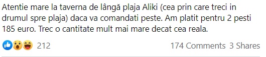 Cât a plătit un român pentru doi pești la o tavernă din Grecia