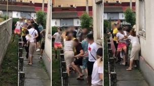 VIDEO | Bătaie cu topoare în Gura Humorului. Totul a început cu o poveste de dragoste, dar s-a sfârșit cu un scandal monstru Sursa foto: colaj video Obsevator