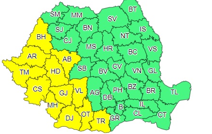 Sursa: Administrația Națională de Meteorologie 