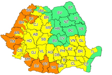 Sursa: Administrația Națională de Meteorologie 