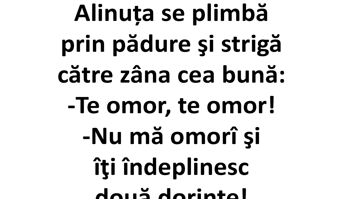 BANC Alinuța se plimbă prin pădure