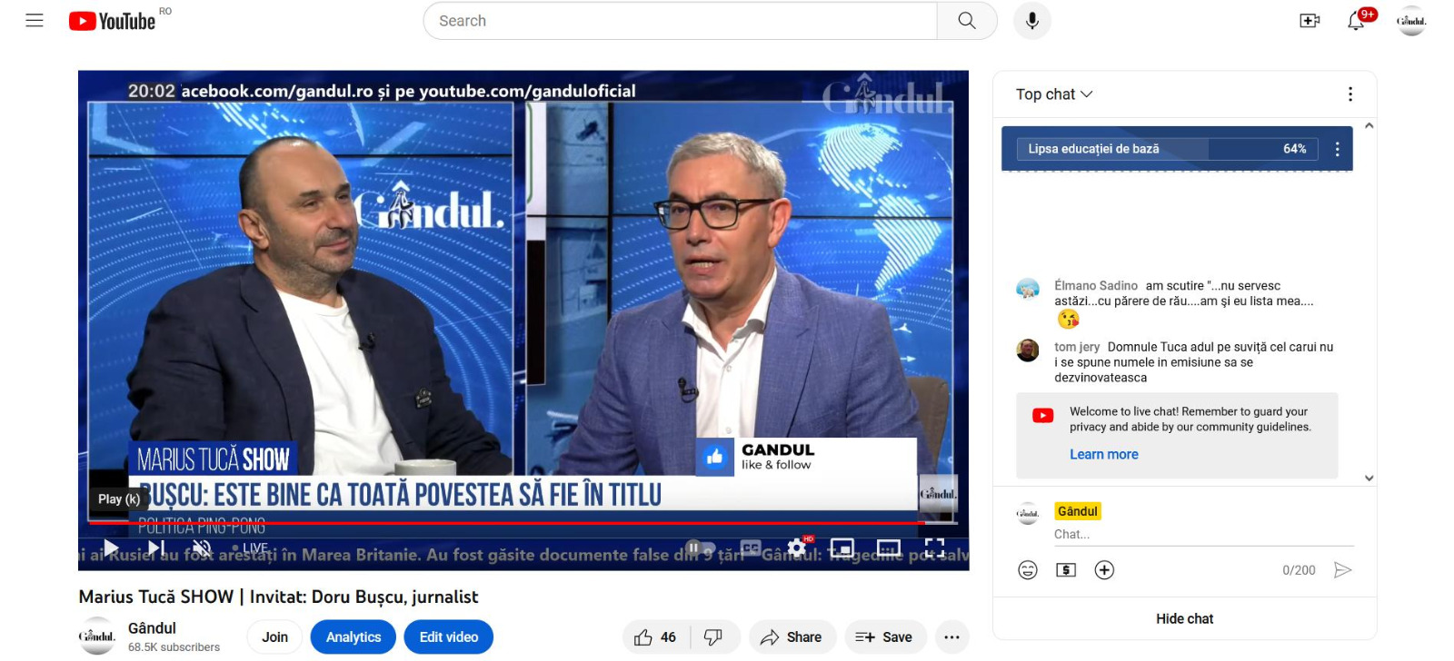 POLL Marius Tucă Show Care credeți că este cauza atitudinii