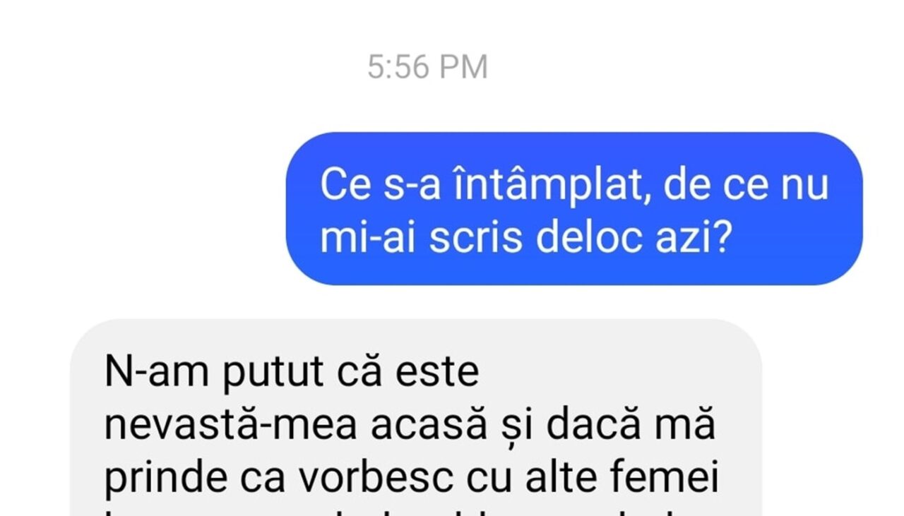 BANCUL de marți | „De ce nu mi-ai scris deloc astăzi?”