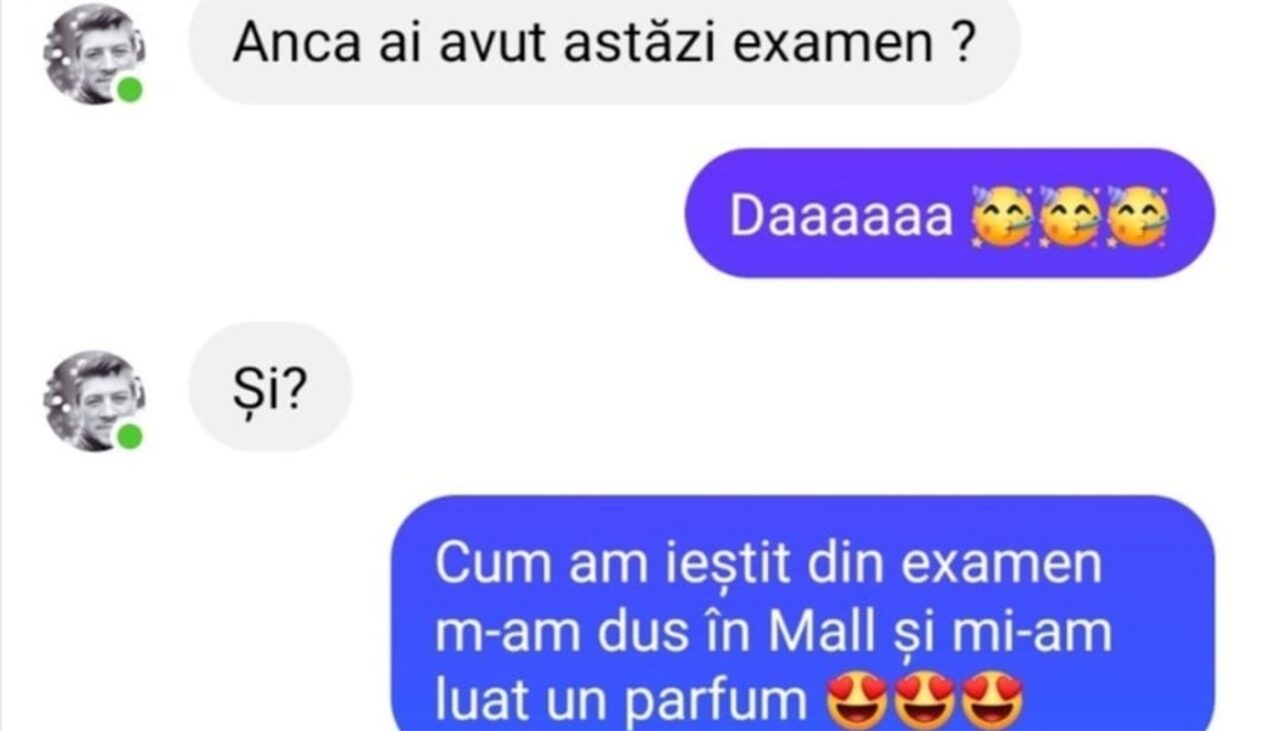 BANCUL de joi | „Anca, ai avut astăzi examen?”