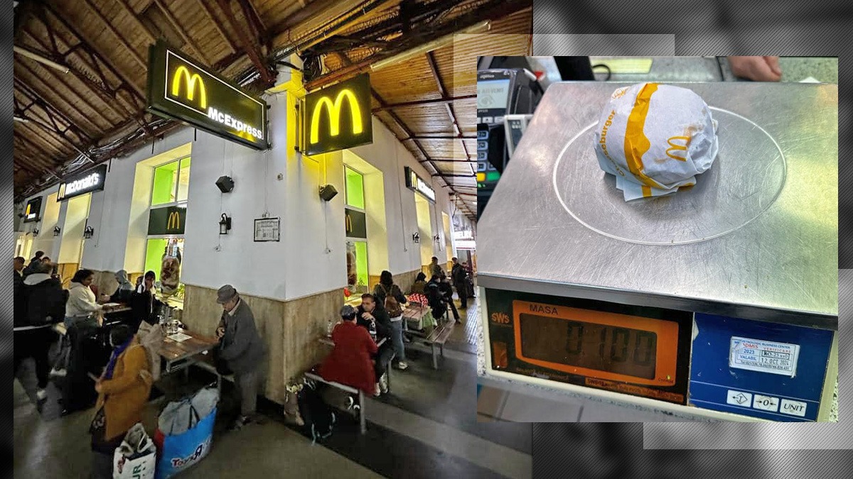 La restaurantul McDonalds de la Gara de Nord porțiile erau mai mici decât ce se declara în meniu. Horia Constantinescu: „Se gândeau la sănătatea dvs”