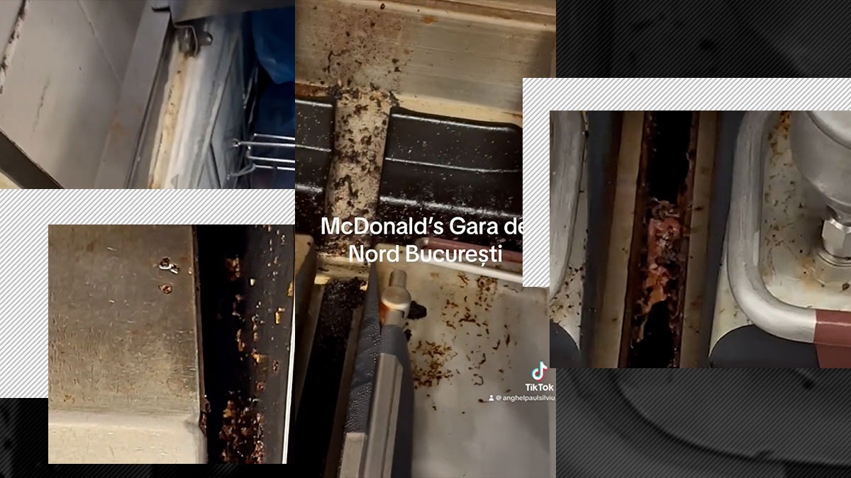 VIDEO | Imagini de groază cu mizeria de la McDonald’s Gara de Nord. Cum să prepari mâncare în asemenea condiții?