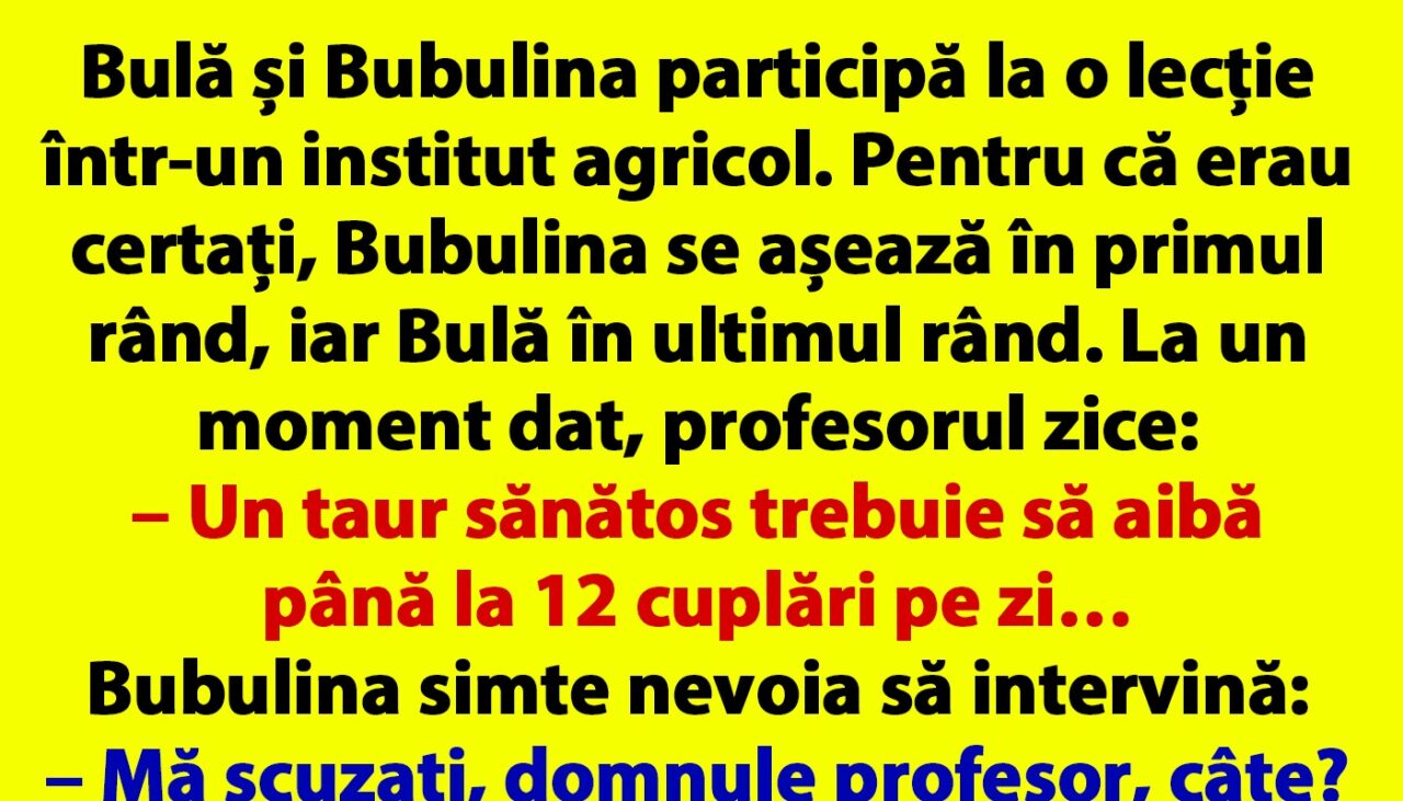 BANC | Bulă și Bubulina participă la o lecție într-un institut agricol