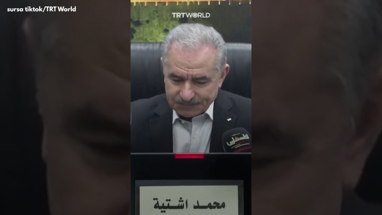 VIDEO | Premierul palestinian Mohammed Shtayyeh izbucnește în plâns, în ședința cabinetului