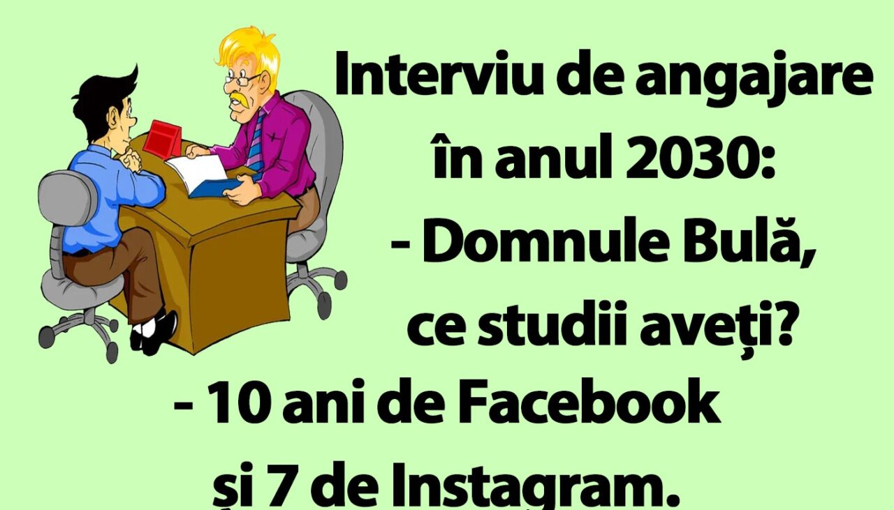 BANC | Interviu de angajare în anul 2030: „Domnule Bulă, ce studii aveți?”