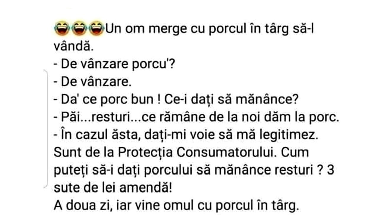 BANCUL ZILEI | Povestea porcului și… Protecția Consumatorului