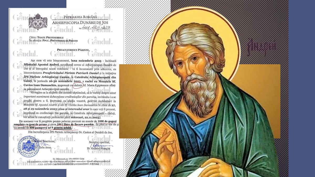 EXCLUSIV. Fake news REVOLTĂTOR de Sfântul Andrei. Un document măsluit al Bisericii cheamă credincioșii să se închine la chiloții Sfintei Maria Egipteanca