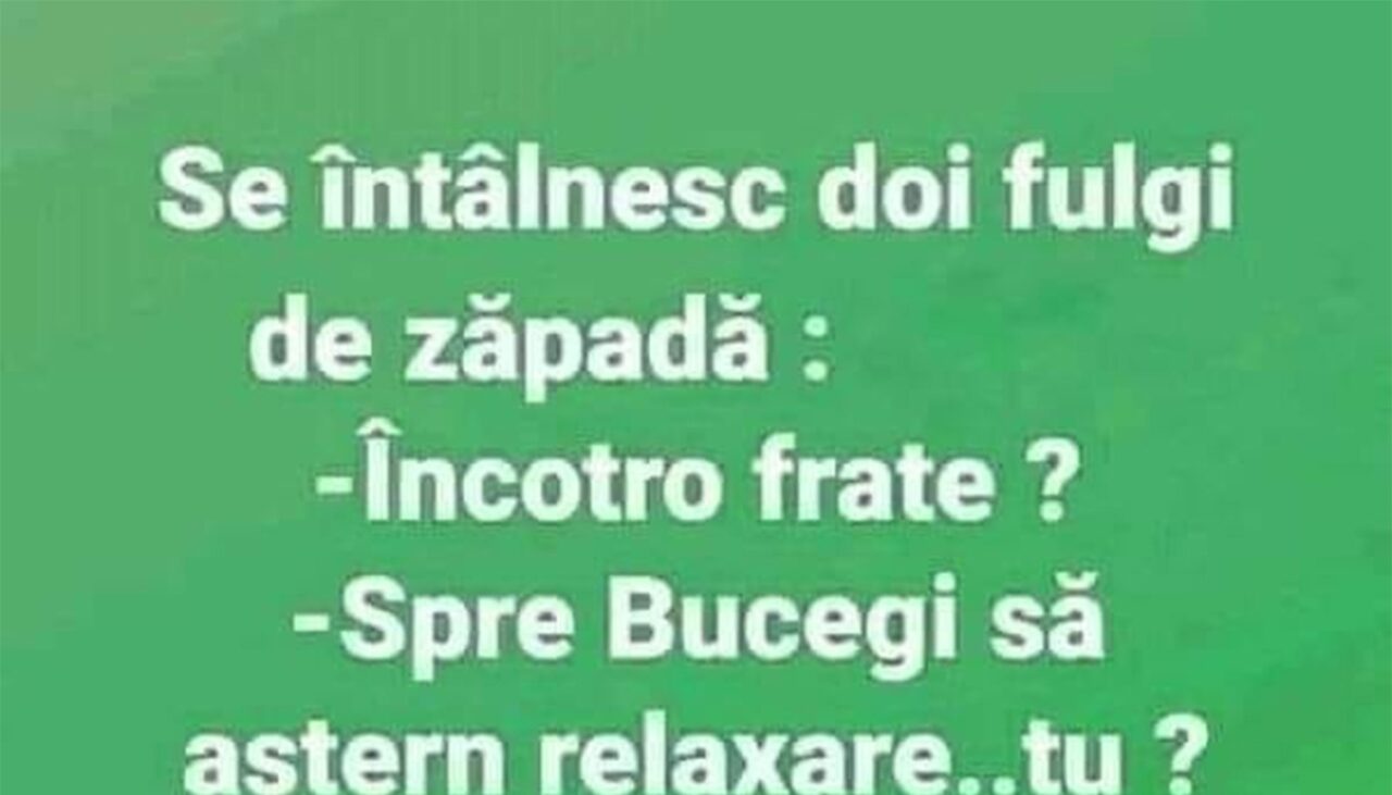 Bancul de vineri | Se întâlnesc doi fulgi de zăpadă